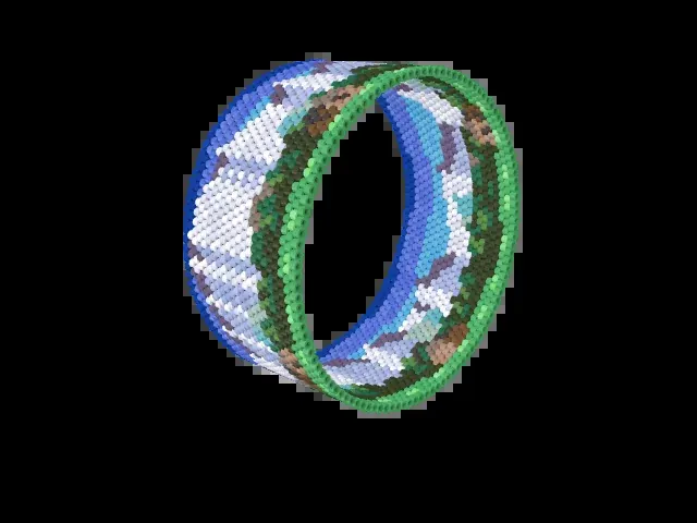 Mont Blanc bead bracelet pattern preview