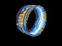 Mont-Saint-Michel bead bracelet pattern, colour version 2
