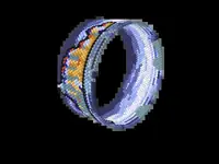 Mont-Saint-Michel bead bracelet pattern, colour version 3
