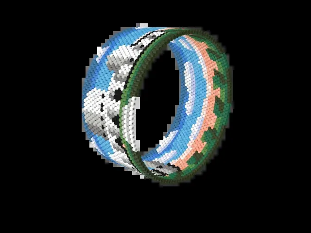 Sacré-Cœur bead bracelet pattern preview