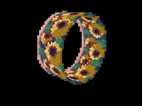 Sunflower Field bead bracelet pattern, colour version 2