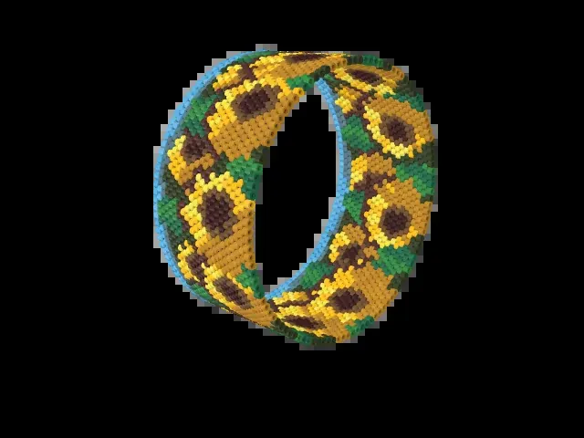 Sunflower Field bead bracelet pattern preview