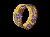 Vineyard at Harvest bead bracelet pattern, colour version 3