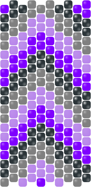 Peyote - Purple Feathered — peyote stitch bead pattern