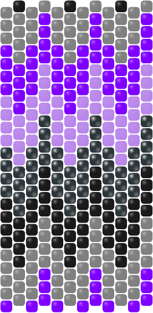 Peyote Design - Purple Waves — peyote stitch bead pattern