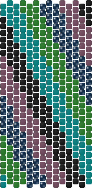 Aurora Drift — peyote stitch bead pattern