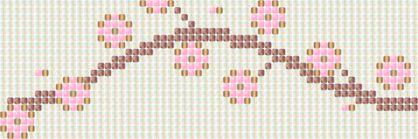 Cherry Blossom — loom stitch bead pattern