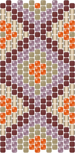 Rose Quartz Deco — peyote stitch bead pattern