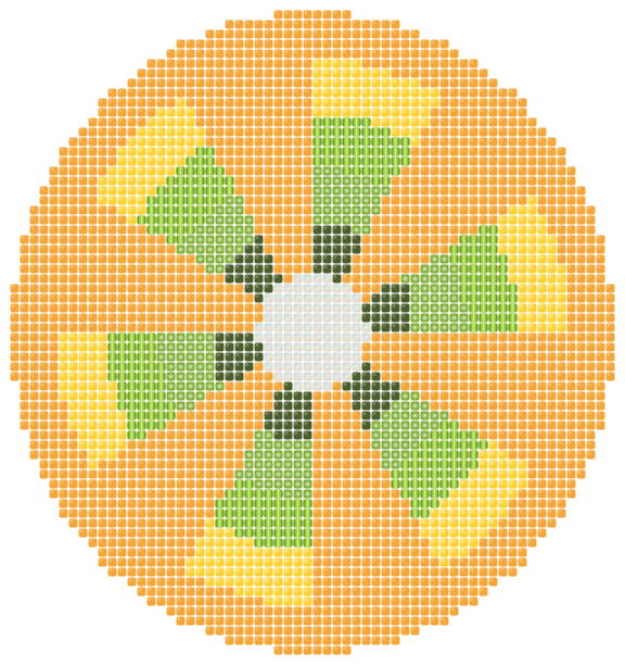 Citrus Slice — loom stitch bead pattern