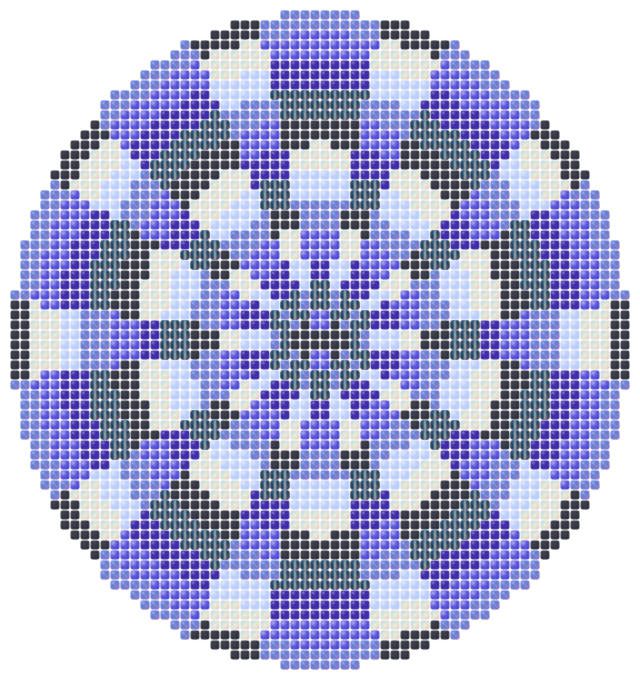 Midnight Mandala — loom stitch bead pattern