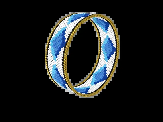 Bavarian Lozenge bead bracelet pattern preview