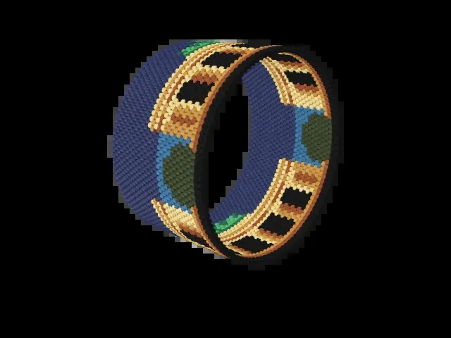 Brandenburg Gate at Night bead bracelet pattern preview