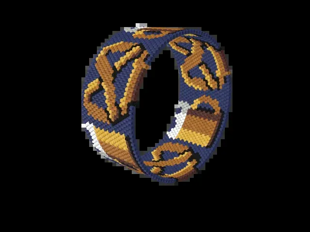 Oktoberfest Pretzels and Steins bead bracelet pattern preview