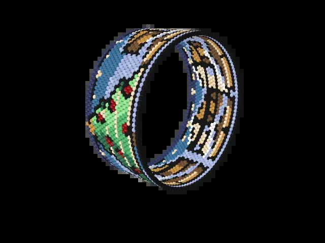 Christmas Market Stalls bead bracelet pattern preview