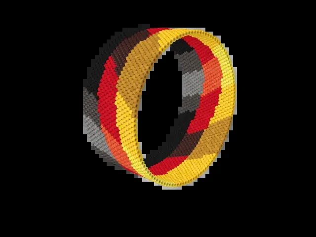 German Flag Wave bead bracelet pattern preview