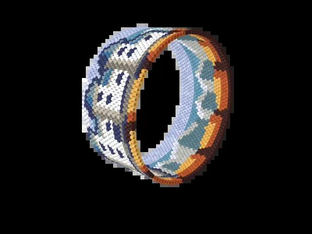 Neuschwanstein Castle bead bracelet pattern preview