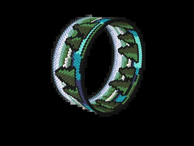Schwarzwald Firs bead bracelet pattern preview