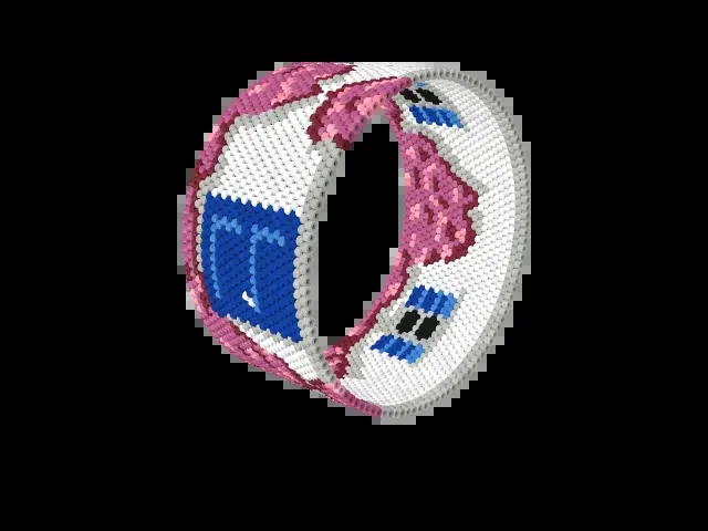 Island Door and Bougainvillea bead bracelet pattern preview