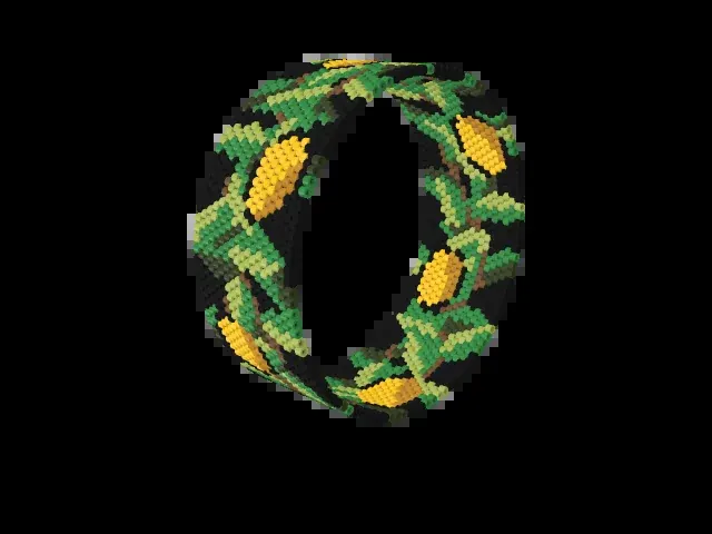 Lemon and Olive Branch bead bracelet pattern preview