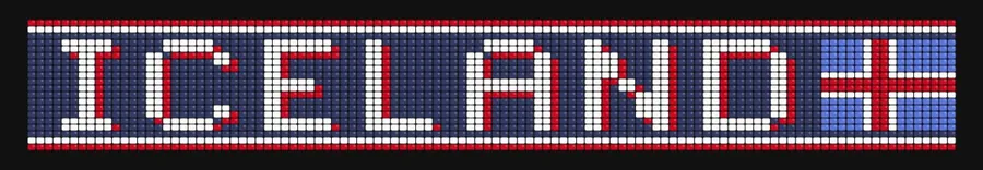 ICELAND — Navy bead pattern preview
