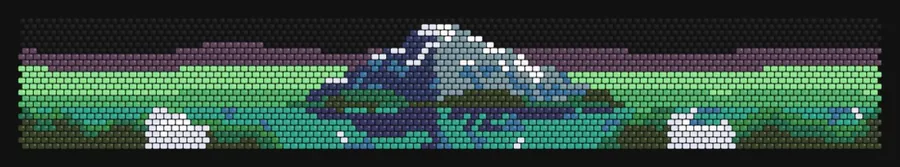 Kirkjufell — Aurora Night bead pattern preview