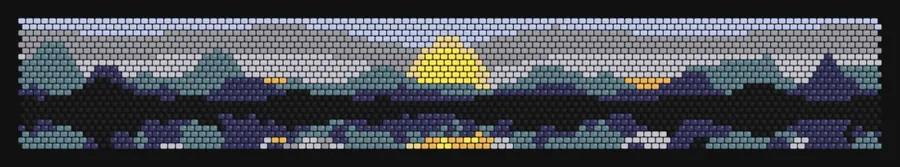 Midnight Sun Fjord — Winter bead pattern preview