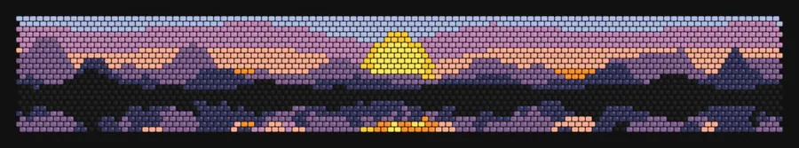 Midnight Sun Fjord bead pattern preview
