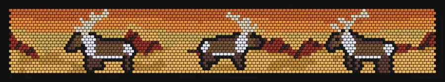 Reindeer of the East Fjords — Autumn bead pattern preview