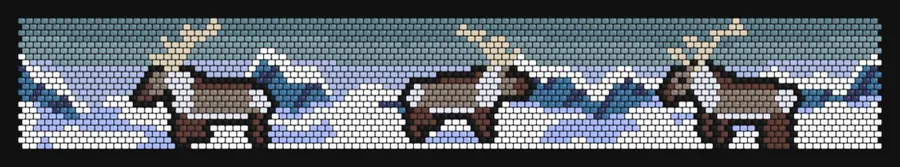 Reindeer of the East Fjords bead pattern preview