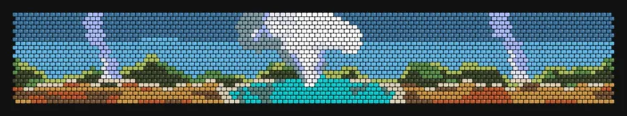 Strokkur Geyser bead pattern preview