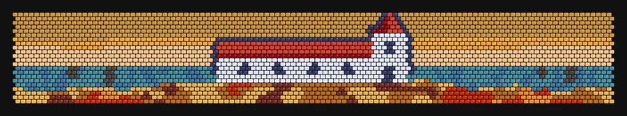 Vík Church — Autumn bead pattern preview