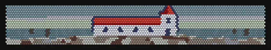 Vík Church — Winter bead pattern preview