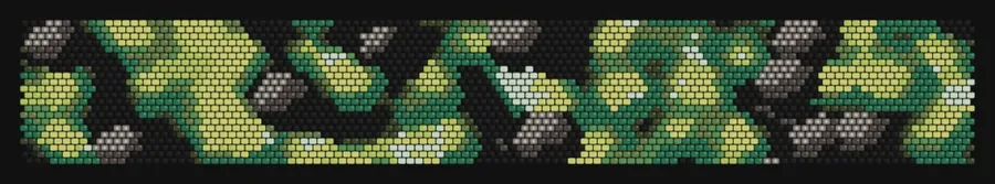 Eldhraun Moss Lava bead pattern preview