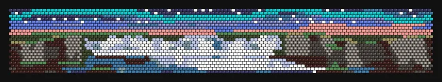 Gullfoss — Aurora Night bead pattern preview