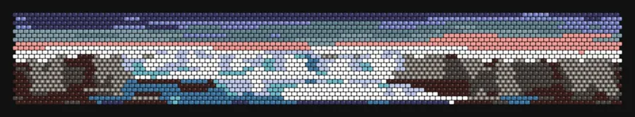 Gullfoss — Winter Light bead pattern preview