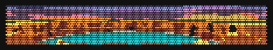 Kerið Crater — Autumn Glow bead pattern preview