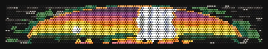 Seljalandsfoss at Sunset bead pattern preview