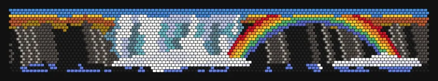 Skógafoss Rainbow — Autumn bead pattern preview