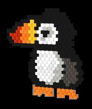 Atlantic Puffin bead pattern preview
