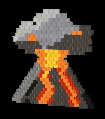 Erupting Volcano bead pattern preview