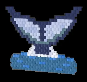 Humpback Whale Tail bead pattern preview