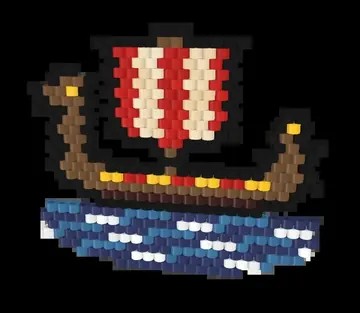 Viking Longship bead pattern preview