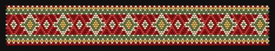 Fair Isle — Yule Ember bead pattern preview