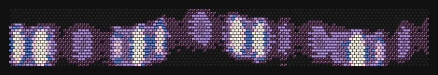 Aurora Borealis — Amethyst bead pattern preview