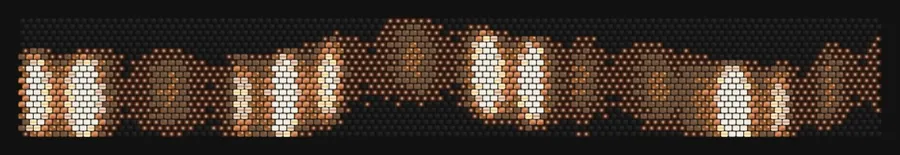 Aurora Borealis — Tiger Eye bead pattern preview