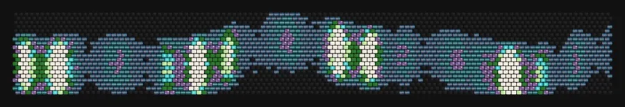 Aurora Borealis bead pattern preview