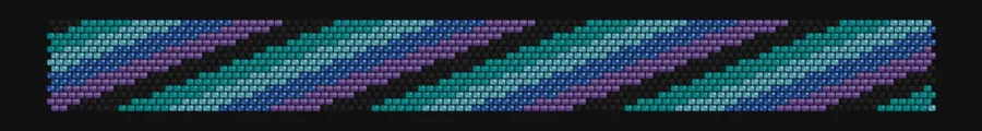 Aurora Drift — Deep Sea bead pattern preview