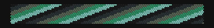 Aurora Drift — Emerald bead pattern preview