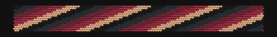 Aurora Drift — Crimson bead pattern preview