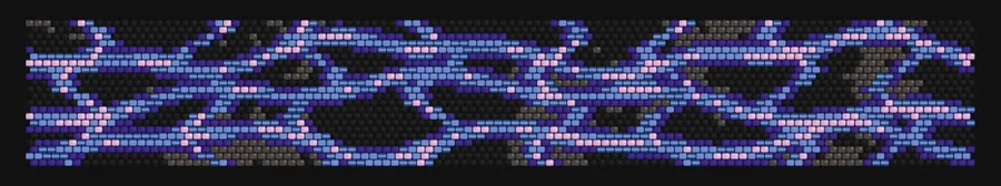 Molten Basalt — Amethyst bead pattern preview